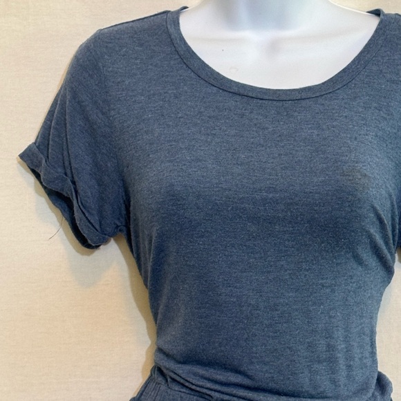 C-51 32 Degrees Cool Blue Short Sleeve Elastic Waist MIDI Dress Size S - Picture 4 of 14